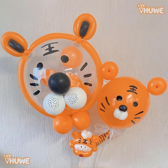 260 Balloons Orange, Thickened 100 Pack Long Balloons Twisting Skinny Magic - Image 4