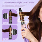 7 in 1 Blow Dryer Brush Set – Hot Air Styler for Fast Drying, Curling, Straightening & Volumizing – Ionic Hair Dryer Brush with 1500W Power – No Heat Damage for All Hair Types – Lilac
