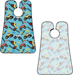 Non-Stick Beard Shaving Bib, Hair Catcher Apron with Suction Cups, Waterproof Grooming Tool for Men Husband, Cool Cars Blue Monster Truck Shave Bib