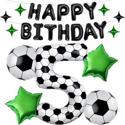 40 Inch Soccer Number 5 Balloon Set, Soccer Birthday Party Decorations | Sports by Unknown