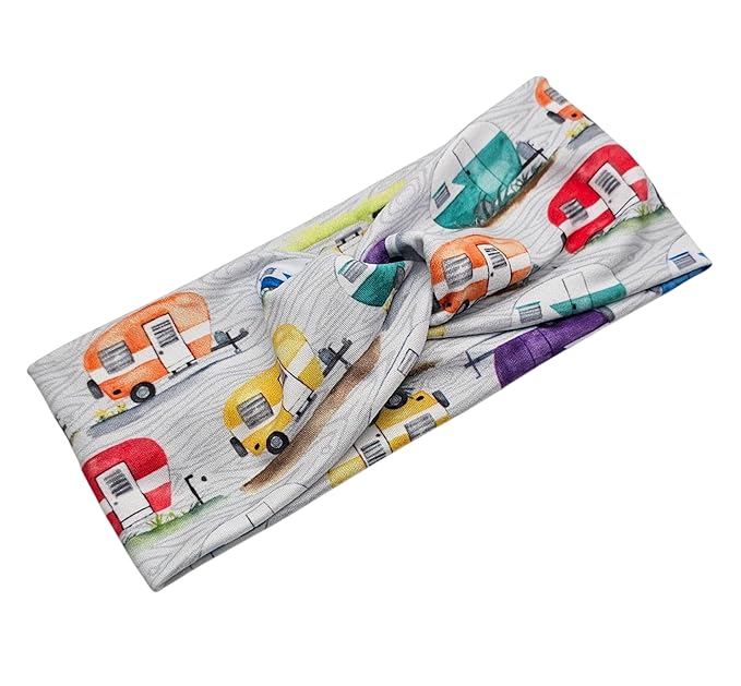 Soft Stretchy Headband, 3-in-1 Versatile Twist Style, One-Piece (Retro Camper, Child)