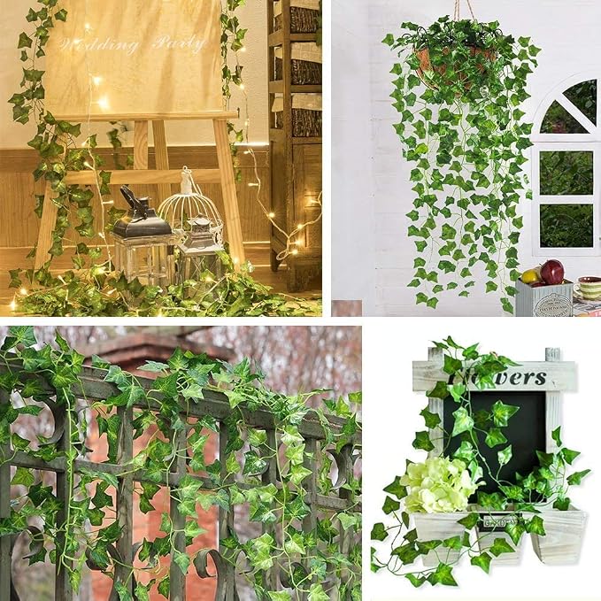 72 Pack 504Ft Artificial Ivy Fake Vines, Ivy Garland Greenery Garland Fake - Image 9
