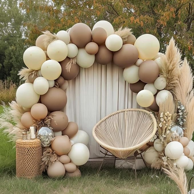 RUBFAC White Balloon Arch Different Sizes Sand White Balloons 129pcs | 18 12 10 - Image 5
