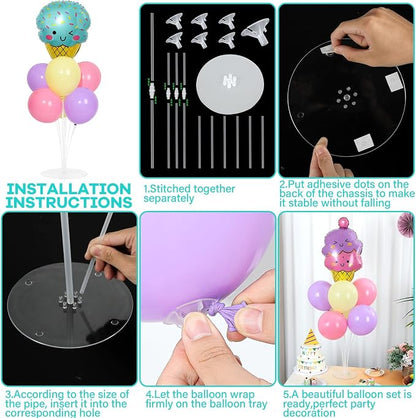 Ice Cream Party Balloons Stand Kit 2 Sets - Image 3
