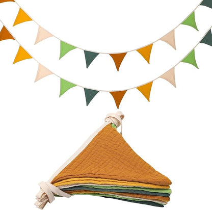 Oudain 2 Pcs Pennant Banner Flags Nursery Garland Triangle Bunting Flags by Oudain