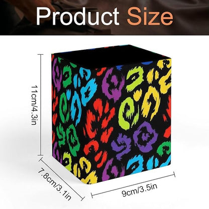 Pencil Pen Holder PU Leather Makeup Brush Holder Black Rainbow Cheetah Leopard - Image 2