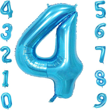 40 Inch Blue Number Balloons, Helium Mylar Foil Number Balloons by Unknown