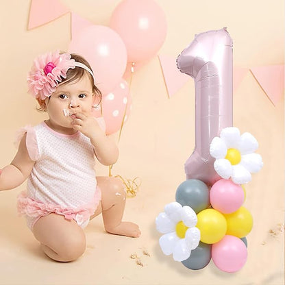 Daisy 1st Birthday Balloon Tower DIY Kit - Image 4