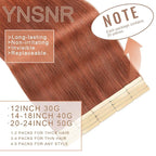Tape in Hair Extensions Human Hair 16 Inch 20pcs Invisible Tape ins Hair Extensions Real Human Hair Dark Reddish Auburn Remy Seamless Injected Tape Extensions