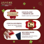 2026 Premium Durable Hair Claw Clip for Women, Original Italian Designed Strong Grip Hair Bang Clips for Thin Hair, No Slip Jaw Clips with Gift Box for Christmas Birthday Girls, 1.2" Red Minimal