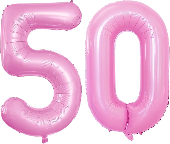 Number 50 Balloons for 50th Birthday Party Decorations, 42 Inch Jumbo Foil by GOER