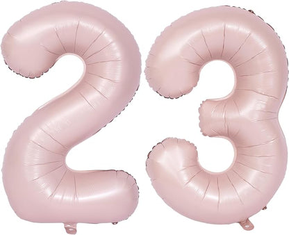40 In Matte Pink Number Balloons Helium Foil Mylar Balloon Party Digital 23 | by Exquisitehighqualitypartydecorationstomeetyoureveryneed%EF%BC%81