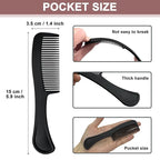 Bulk Hair Combs, Combs Individually Wrapped, Hair Combs in Bulk for Women, Kids, Hotel, Airbnb, Shelter, Homeless, Charity, and Church (Black) (5.9 inches, 30, Count)