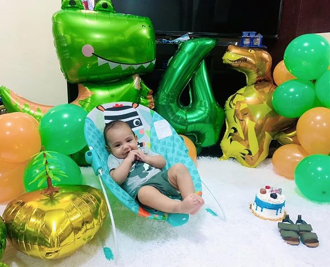 Green Number 4 Balloon 40 Inch, 4th Birthday Party Decorations Men Women | Foil - Image 4