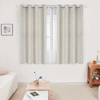 Deconovo Living Room Curtains 45 Inches Long, Thermal Insulated, Room Darkening - Image 2