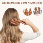 Loc Brush for Dreads Natural Wood Hair Brush Wooden Scalp Massager Loc Comb Wooden Hair Brushes Scalp Comb Detangling, ScalpCare & Frizz Control