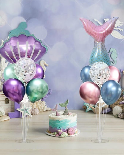 Mermaid Table Decoration Balloon Holder Kit 4 Sets - Image 5