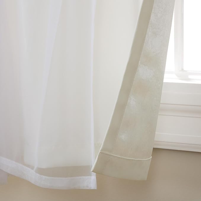 TOWN & COUNTRY LUXE Talia Double Layer Indoor Curtains, Sheer and Room - Image 3