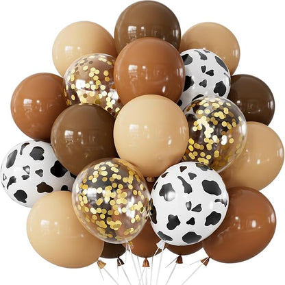Brown Cow Print Balloons by Haolongfa