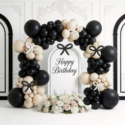 Black and White Balloon Garland Arch Kit 114pcs, Bow Balloon Garland Kit 5 10 - Image 2