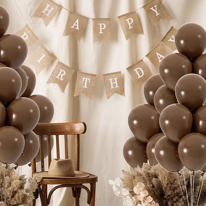50pcs Brown Balloons, 12inch Dark Brown Latex Neutral Balloons | Balloons - Image 7