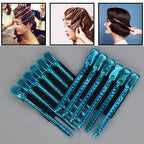 12 Pcs Metal Duckbill Hair Clips for Hair Sectioning Alligator Hair Clips for Styling Dividing Duck Bill Clips with Anti-Slip Holes Salon Barber Styling Tools