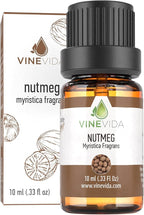 VINEVIDA Nutmeg Essential Oil 10 mL - Undiluted Candle Scent DIY Scents for Candlemaking Soap Making Safe Skin,4OZV-OBP-NUT-MEG-10ML