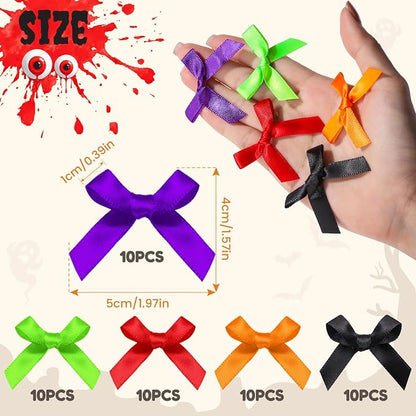 YGDZ Mini Bows, Halloween Decor, 5 Colors, Tiny Bows - Image 3