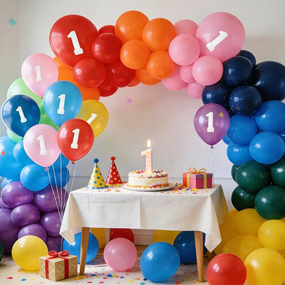 Oubest 12 Inch Colorful Number Balloons, Baby Shower, Graduation & Christmas - Image 5