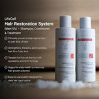 LifeCell Hair Restoration System for Men 5% – Hair Growth Treatment with Minoxidil, Anti-DHT Shampoo & Conditioner – Thicker, Fuller Hair – Supports Scalp Health & Hair Regrowth