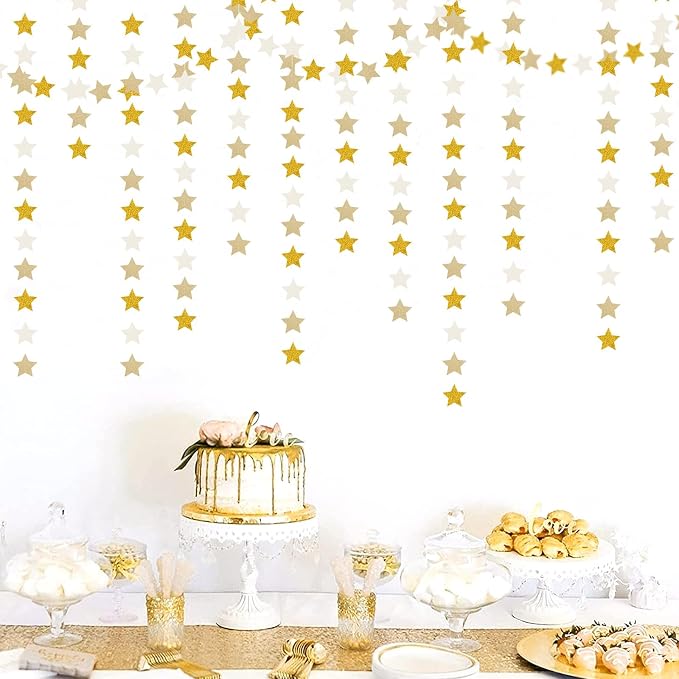White-Gold Champagne Party-Decorations Bachelorette-Christmas Garland - 62ft - Image 6