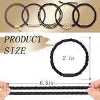 Hair Tie Bracelet, 5 Pcs Boho Hair Ties For Girls and Women, Elastic Hair Ties, Hair Bands For Ponytails, Ponytail Holder For Daily Life, Sport, Cooking, Working (Set 15)
