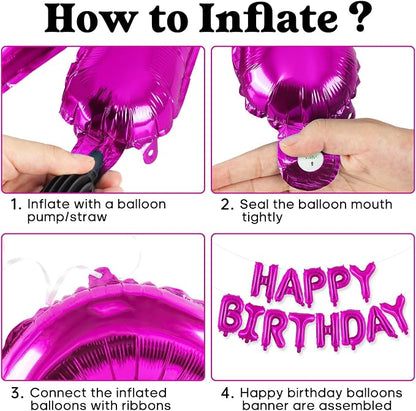 Happy Birthday Balloons Banner, Foil Balloon Personalized Name Letters Balloons - Image 7