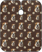 Extra Long Haircut Barber Cape Cover, Hairdressing Apron Funny English Bulldog Hairdressing Gown Cover for Hair Cutting