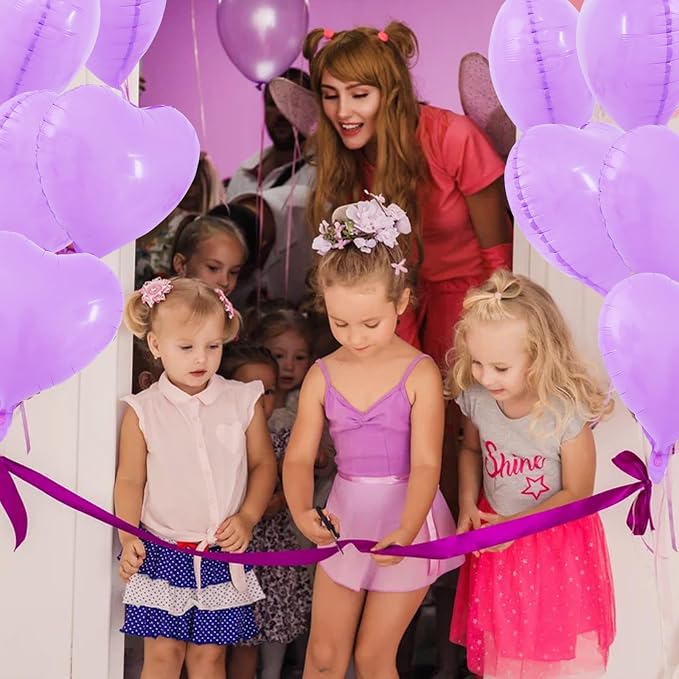 TONIFUL 30 Pcs Pale Lavender Heart Balloons 18Inch Heart Shape Foil Balloon | - Image 4