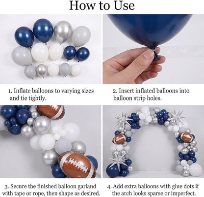 Cowboy Football Balloon Arch Garland Kit - Image 3
