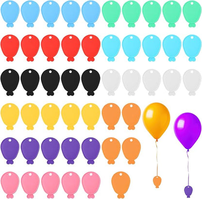 100 Pcs Plastic Balloon Weights, Reusable Colorful Weights by MAQUITA