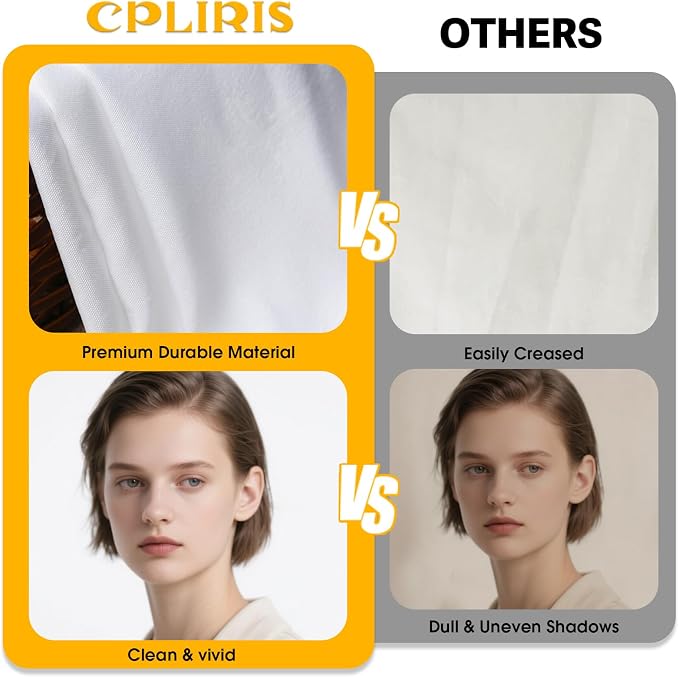 CPLIRIS 10x20ft White Backdrop for Photography, Dual-Size Dual-Pocket Design - Image 5