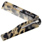 Kent 20T TW Handmade Folding Pocket Comb for Men, Fine Tooth Hair Comb Straightener for Everyday Grooming Styling Hair, Beard or Mustache, Use Dry or with Balms, Saw Cut Hand Polished, Made in England