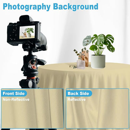 Tan Backdrop for Photoshoot Professional Photo Backdrop Background Curtain for - Image 5