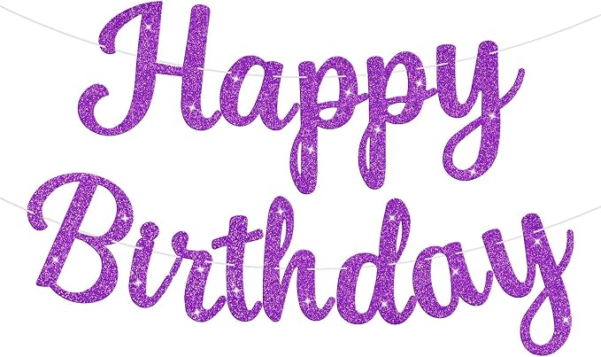 Glitter Happy Birthday Banner Sig Birthday Garland Wall Door Banners Flag by Unknown