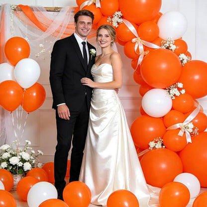 32Pcs Orange Big Balloons 18 Inch, Round Large Latex Party Balloons - Image 4
