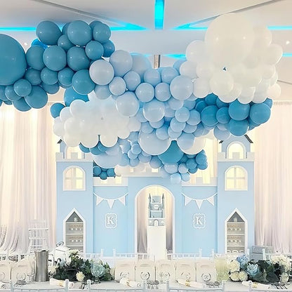 PartyWoo Baby Blue Balloons 50pcs Light Pastel Sky Aqua Blue Color | 12 Inch - Image 6