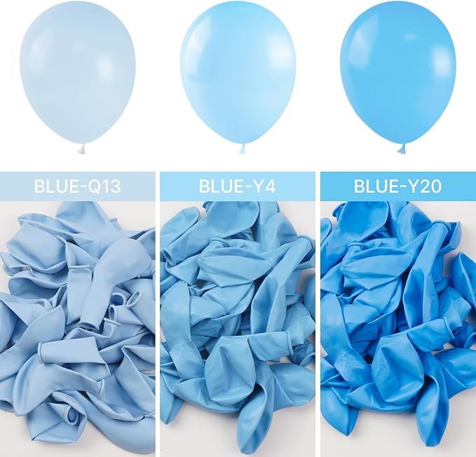 PartyWoo Baby Blue Balloons 50pcs Light Pastel Sky Aqua Blue Color | 12 Inch - Image 3