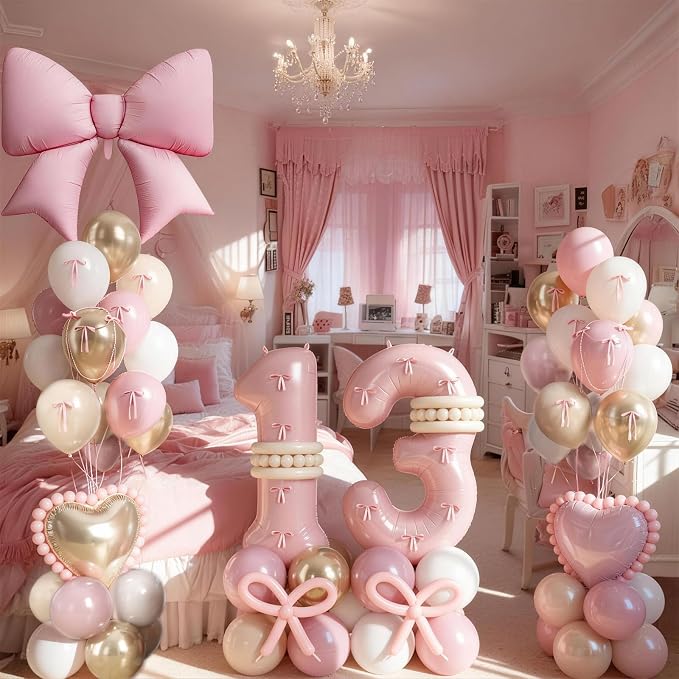 40 Inch Dusty Pink 13 Number Balloon - Image 5