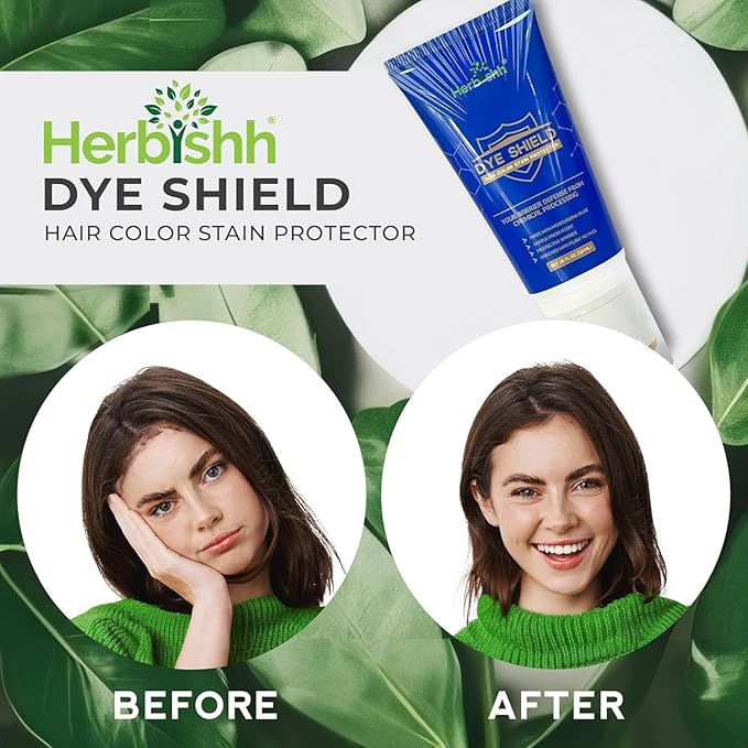 Herbishh Chestnut Brown 3 in 1 Hair Dye Shampoo 400 ML PPD Free + Hair Color Stain Protector – Dye Shield or Defender for Skin