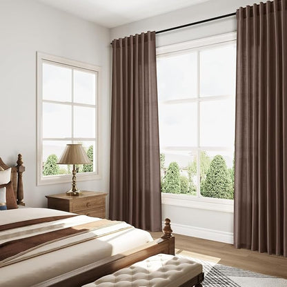 Cappuccino Linen 112 Inch Curtains - Image 6