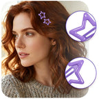 64 Pcs Metal Snap Hair Clips for Women,Small Snap Barrettes for Women Girls Thick Fine Hair (Purple)