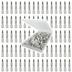 HiJeaton 90pcs Metal Duck Billed Hair Clips for Women Styling Sectioning, Silver Hair Pins for Long Hair, Alligator Curl Loc Clips for Thick Hair Roller, Salon, Bows DIY