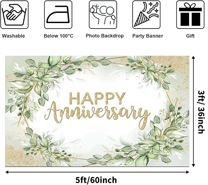 Happy Anniversary Backdrop - Image 2
